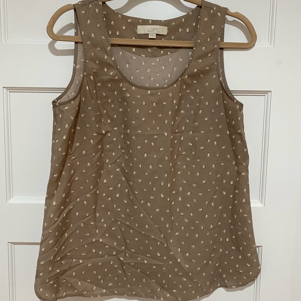LOFT Brown Sleeveless Top